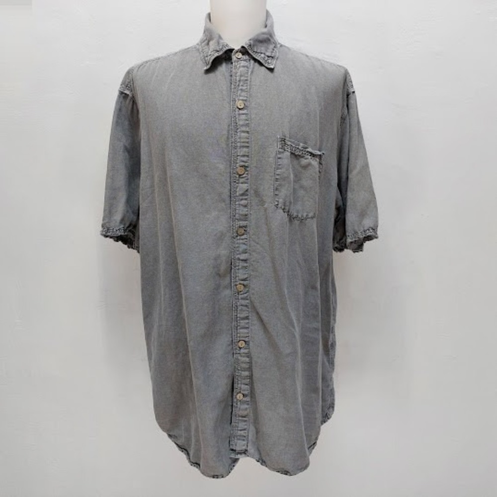 The Territory Ahead Button Up Shirt Men's XXL Tall Gray Linen Blend Coastal